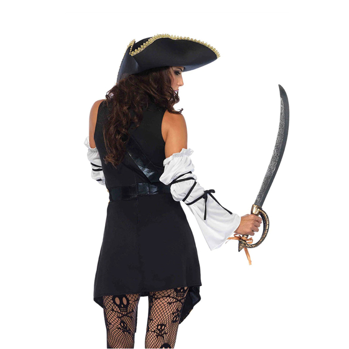 Halloween Pirate Costume Fancy Stage Performance Dress Pirate Role Play Outfit